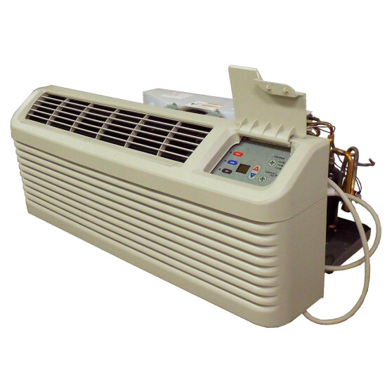 7,000 to 15,000 Btu Amana DigiSmart PTAC with 3.5 kW Electric Heat and Heat Pump - 265 V / 20 A Product Image 1